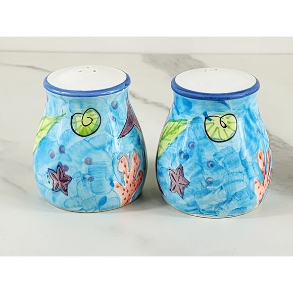 Salt & Pepper Shakers Dolphin Design Orlando Florida 2 3/4" Souvenir 80s Vintage - Picture 5 of 12